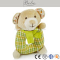 BE140915-A 15cm teddy bear plush stuffed animal baby hand bell